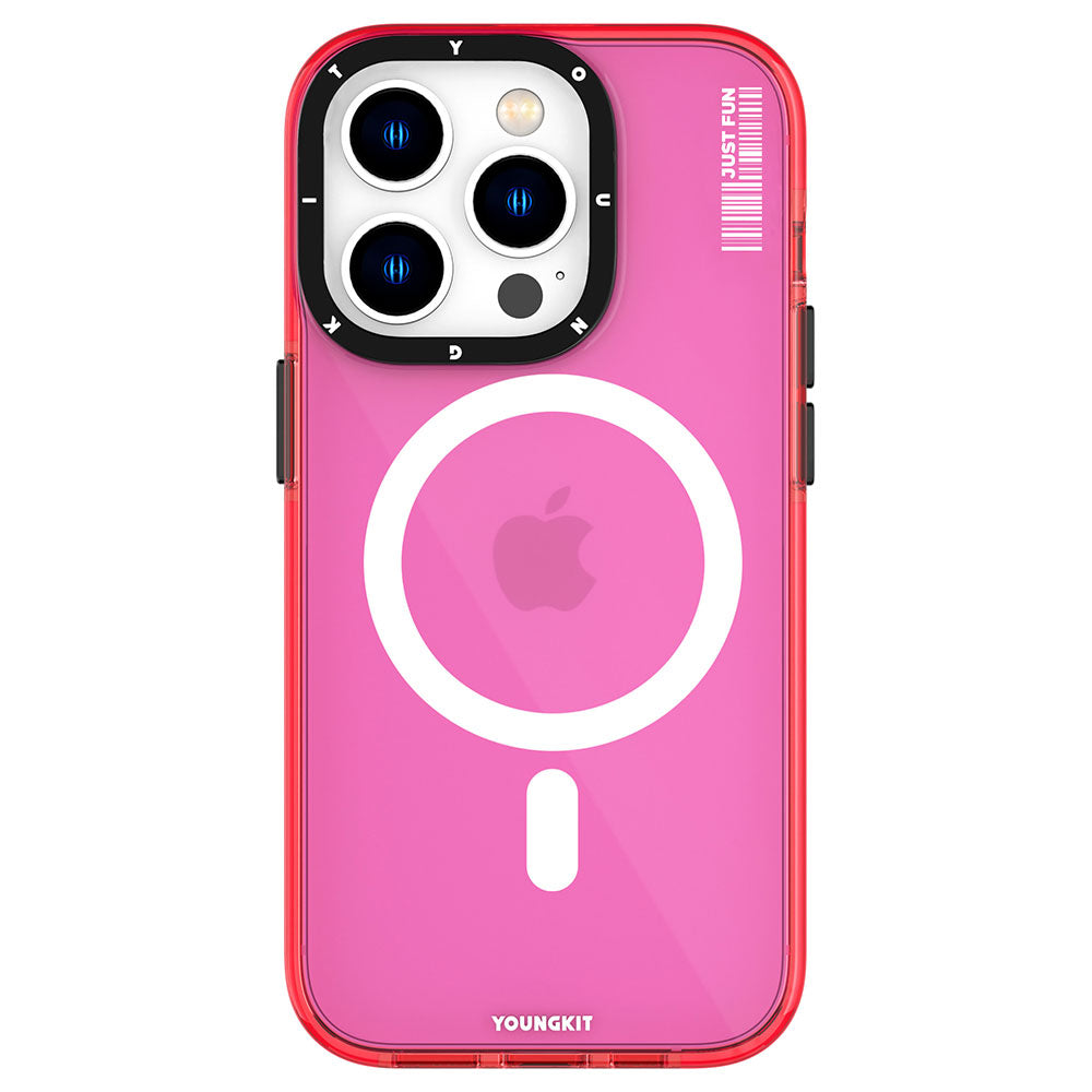 __vg|Pembe|0|6976245240805-01|Apple iPhone 14 Pro Max Kılıf MagSafe Şarj Özellikli YoungKit Crystal Color Serisi Kapak