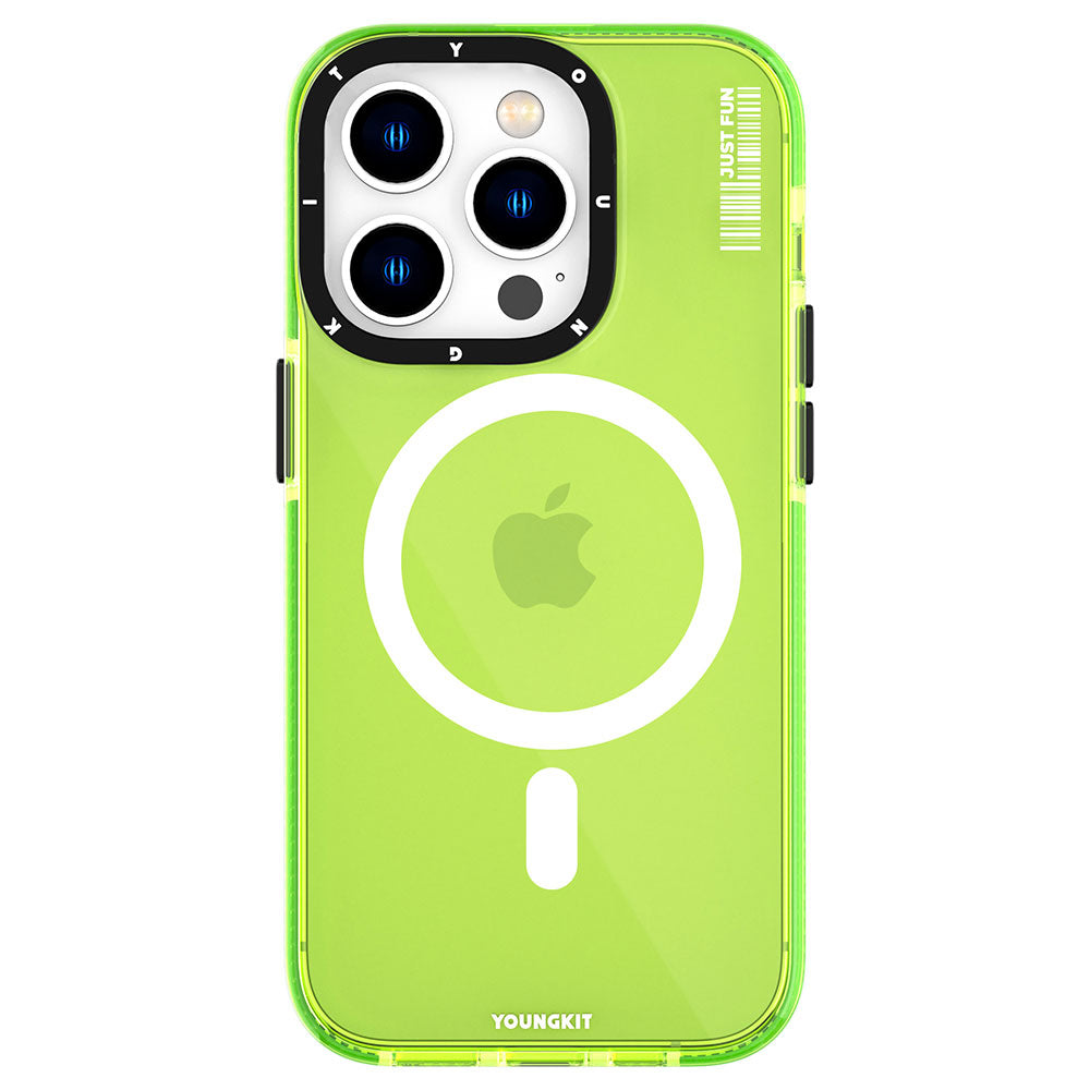 __vg|Yeşil|0|6976245240843-01|Apple iPhone 14 Pro Kılıf MagSafe Şarj Özellikli YoungKit Crystal Color Serisi Kapak