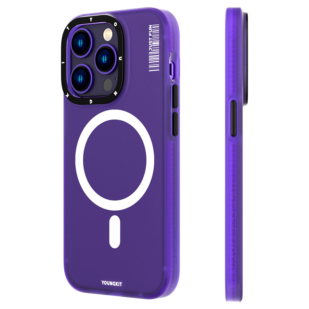 __vg|Mor|0|6976245241352-01|Apple iPhone 14 Pro Max Kılıf MagSafe Şarj Özellikli Youngkit Colored Sand Serisi Kapak