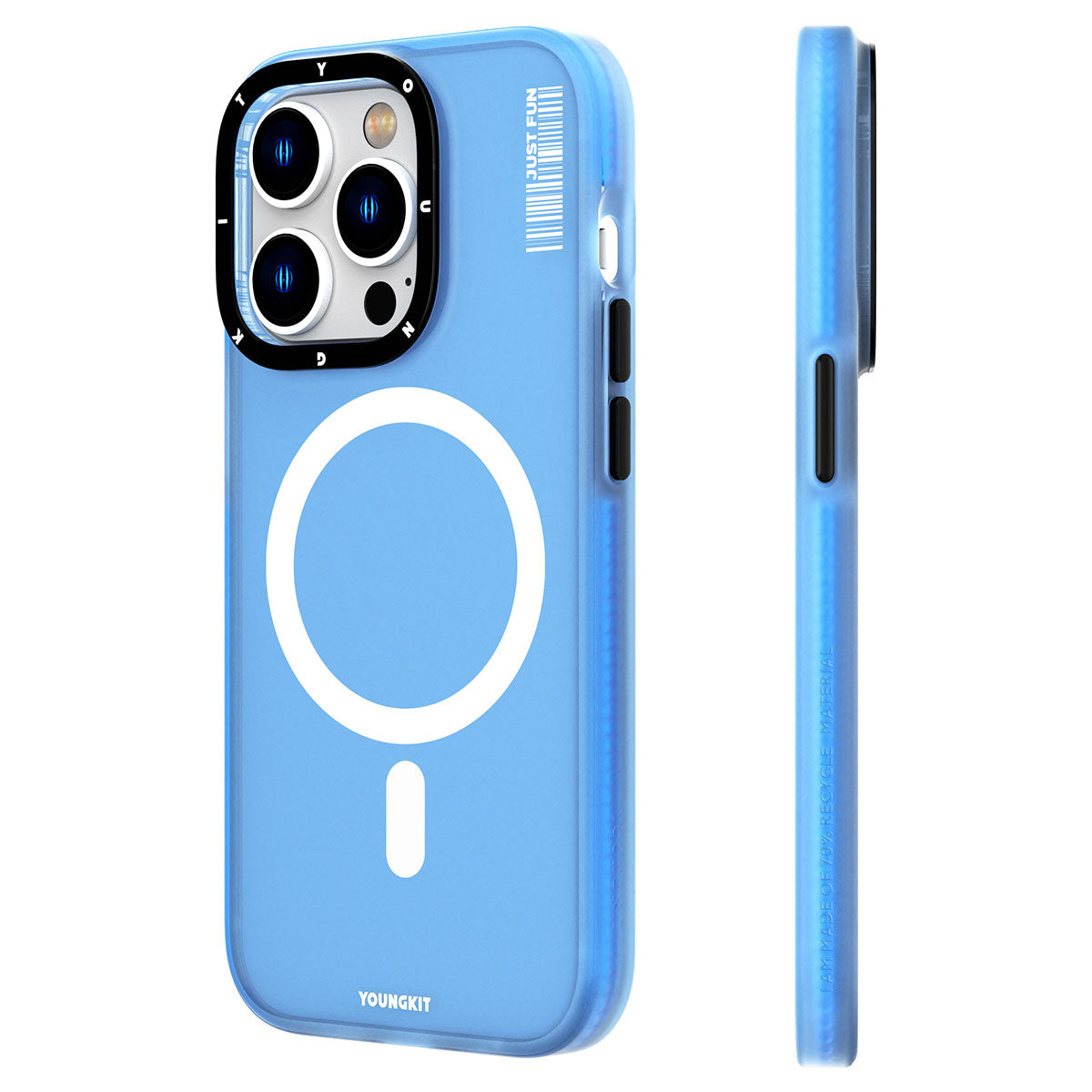 __vg|Mavi|0|6976245241406-01|Apple iPhone 14 Pro Max Kılıf MagSafe Şarj Özellikli Youngkit Colored Sand Serisi Kapak
