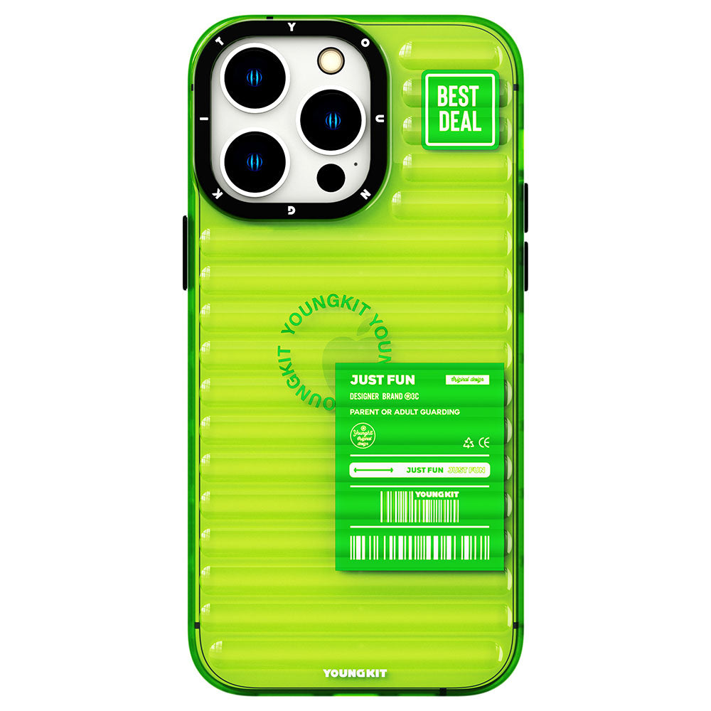 __vg|Yeşil|0|6976245241710-01|Apple iPhone 14 Pro Max Kılıf Şeffaf Renkli Tasarım YoungKit Fluorite Serisi Kapak