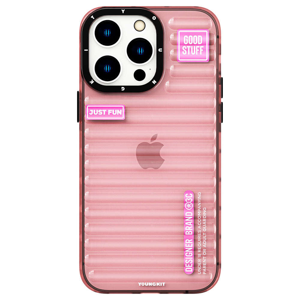 __vg|Pembe|0|6976245241734-01|Apple iPhone 14 Pro Max Kılıf Şeffaf Renkli Tasarım YoungKit Fluorite Serisi Kapak