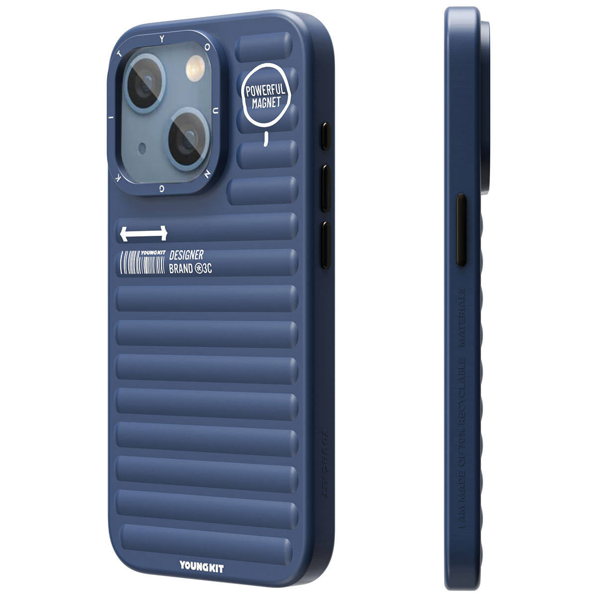 __vg|Mavi|0|6976245242199-01|Apple iPhone 15 Kılıf Mat Renkli Tasarım YoungKit Original Serisi Kapak