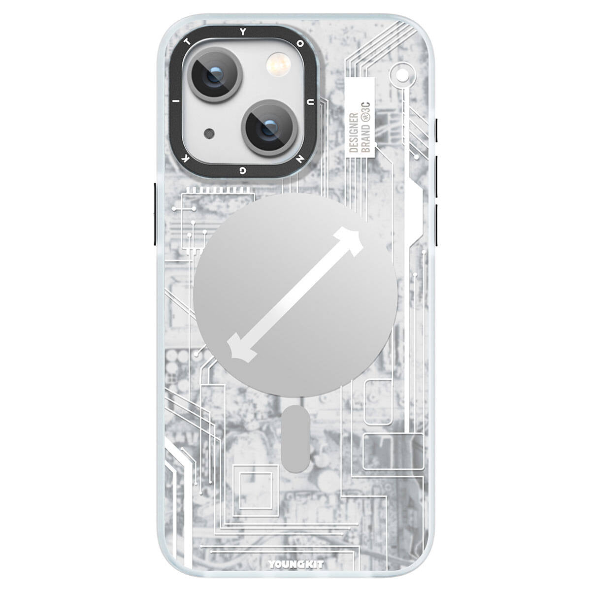__vg|Beyaz|0|6976245244315-01|Apple iPhone 15 Plus Kılıf MagSafe Şarj Özellikli YoungKit Technology Serisi Kapak