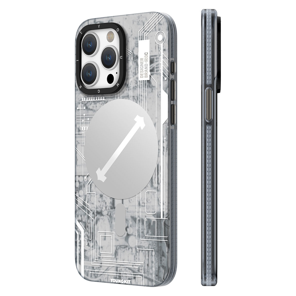__vg|Beyaz|0|6976245244322-01|Apple iPhone 15 Pro Kılıf MagSafe Şarj Özellikli YoungKit Technology Serisi Kapak