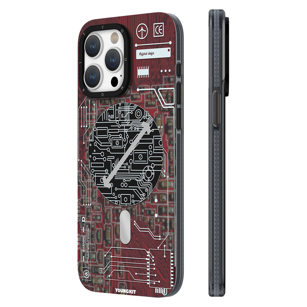 __vg|Kırmızı|0|6976245244407-01|Apple iPhone 15 Pro Kılıf MagSafe Şarj Özellikli YoungKit Technology Serisi Kapak