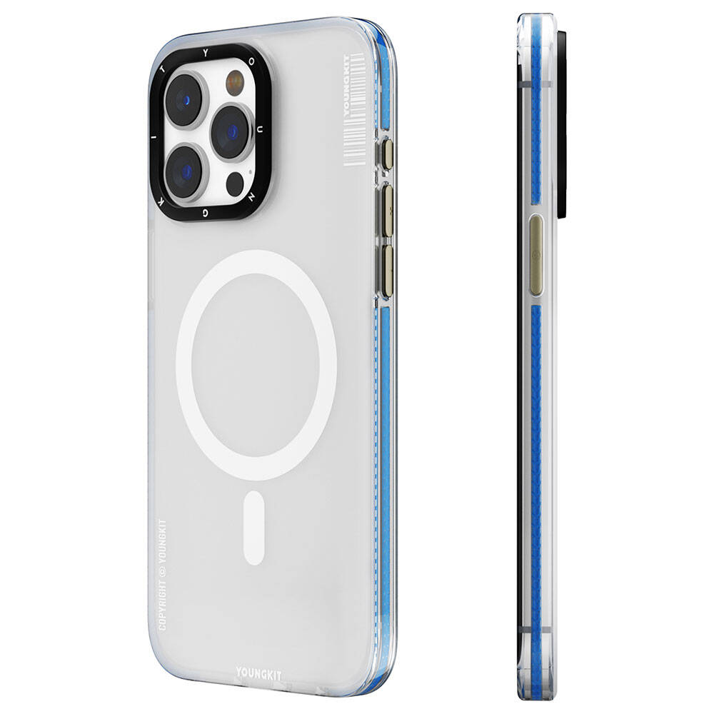 __vg|Mavi|0|6976245245053-01|Apple iPhone 15 Pro Kılıf MagSafe Şarj Özellikli Youngkit Jiansha Serisi Kapak