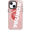 __vg|Pembe|0|6976245246104-01|Apple iPhone 15 Kılıf MagSafe Şarj Özellikli Youngkit Binfen Serisi Yazı Temalı Kapak