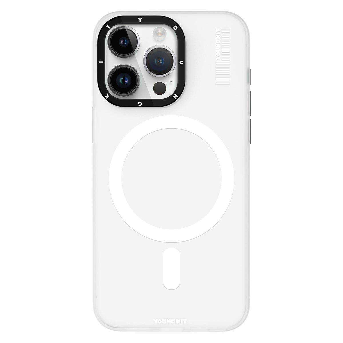 __vg|Beyaz|0|6976245246401-01|Apple iPhone 15 Pro Kılıf MagSafe Şarj Özellikli Youngkit Hidden Sand Serisi Kapak