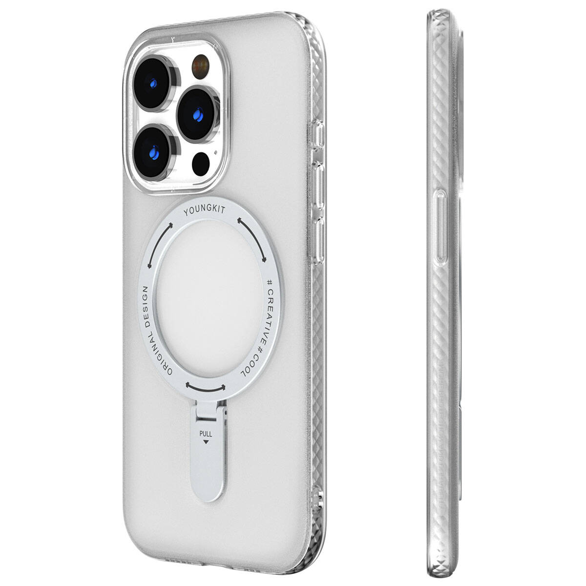 __vg|Beyaz|0|6976245246739-01|Apple iPhone 15 Pro Max Kılıf MagSafe Şarj Özellikli Youngkit Rock Serisi Kapak