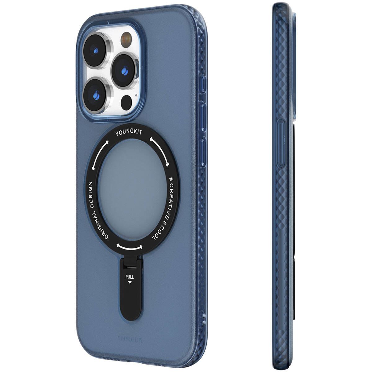 __vg|Mavi|0|6976245246814-01|Apple iPhone 15 Pro Max Kılıf MagSafe Şarj Özellikli Youngkit Rock Serisi Kapak