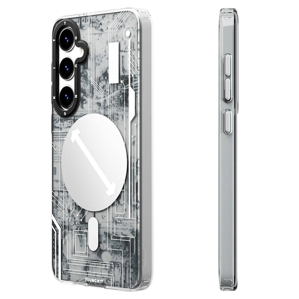 __vg|Beyaz|0|6976245247644-01|Galaxy S24 Kılıf MagSafe Şarj Özellikli YoungKit Technology Serisi Kapak