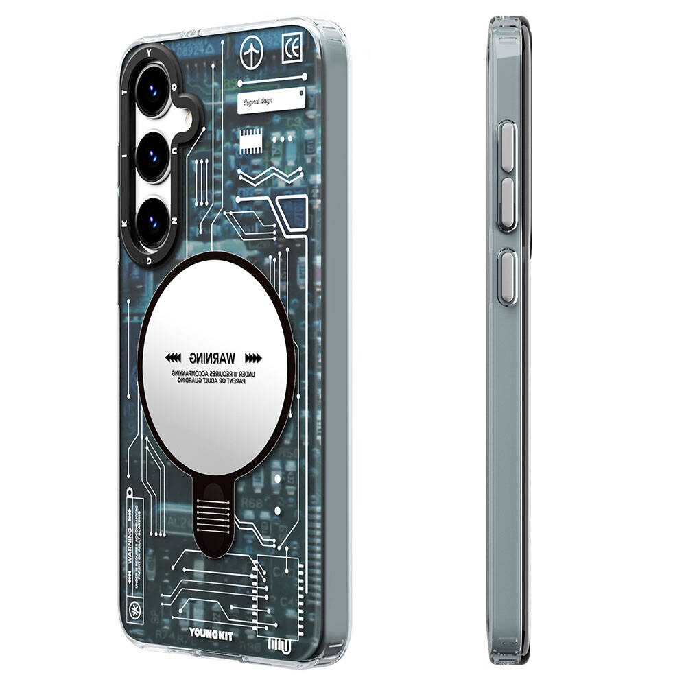 __vg|Mavi|0|6976245247675-01|Galaxy S24 Kılıf MagSafe Şarj Özellikli YoungKit Technology Serisi Kapak