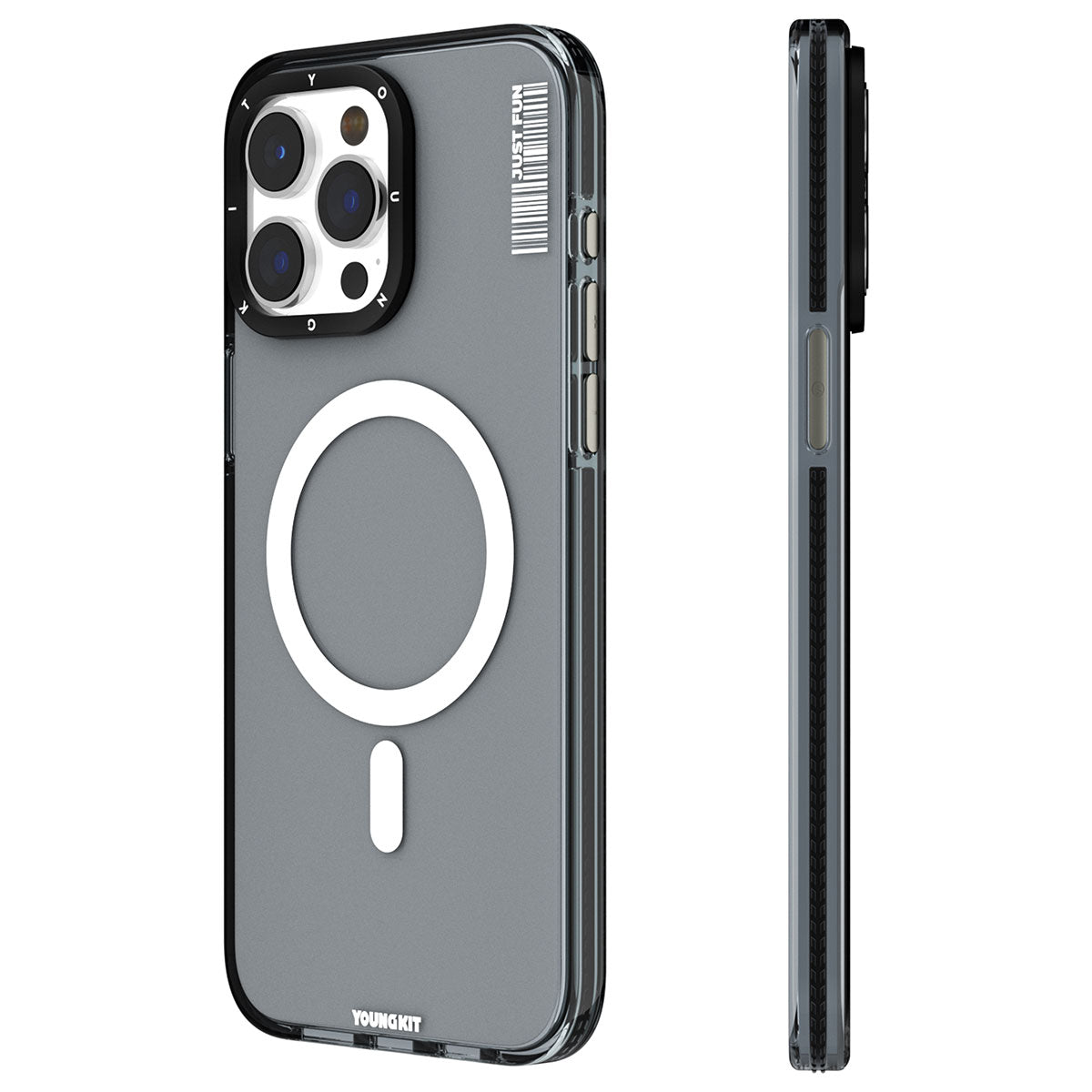 __vg|Siyah|0|6976245248054-01|Apple iPhone 15 Pro Kılıf MagSafe Şarj Özellikli YoungKit Crystal Color Serisi Kapak