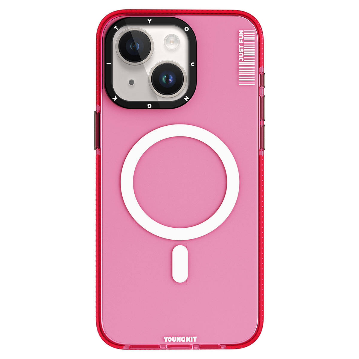 __vg|Pembe|0|6976245248207-01|Apple iPhone 15 Plus Kılıf MagSafe Şarj Özellikli YoungKit Crystal Color Serisi Kapak