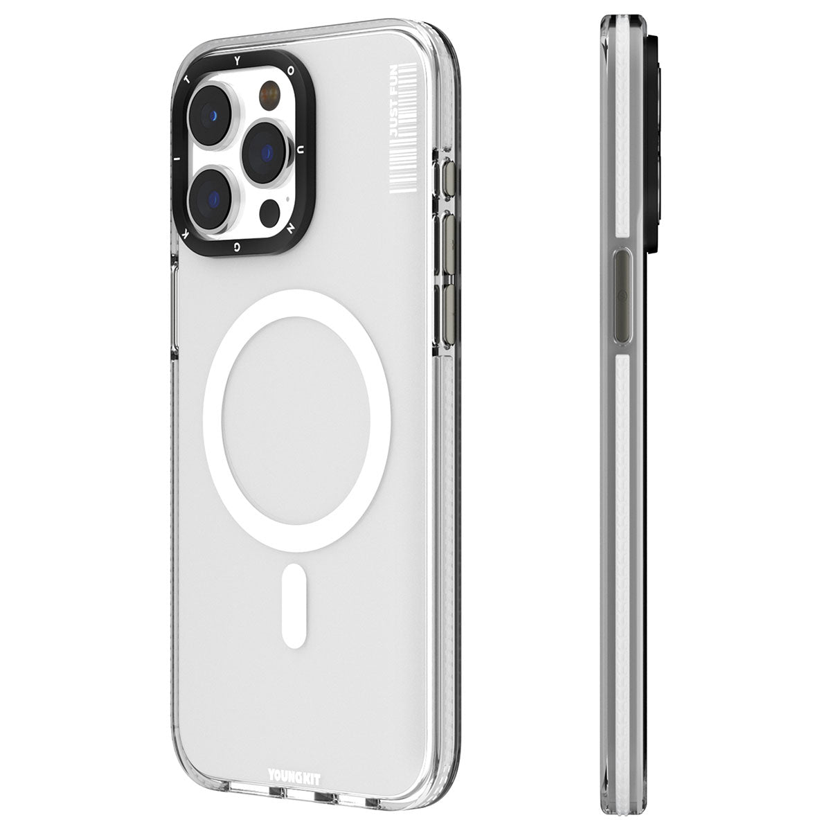 __vg|Beyaz|0|6976245248290-01|Apple iPhone 15 Pro Kılıf MagSafe Şarj Özellikli YoungKit Crystal Color Serisi Kapak