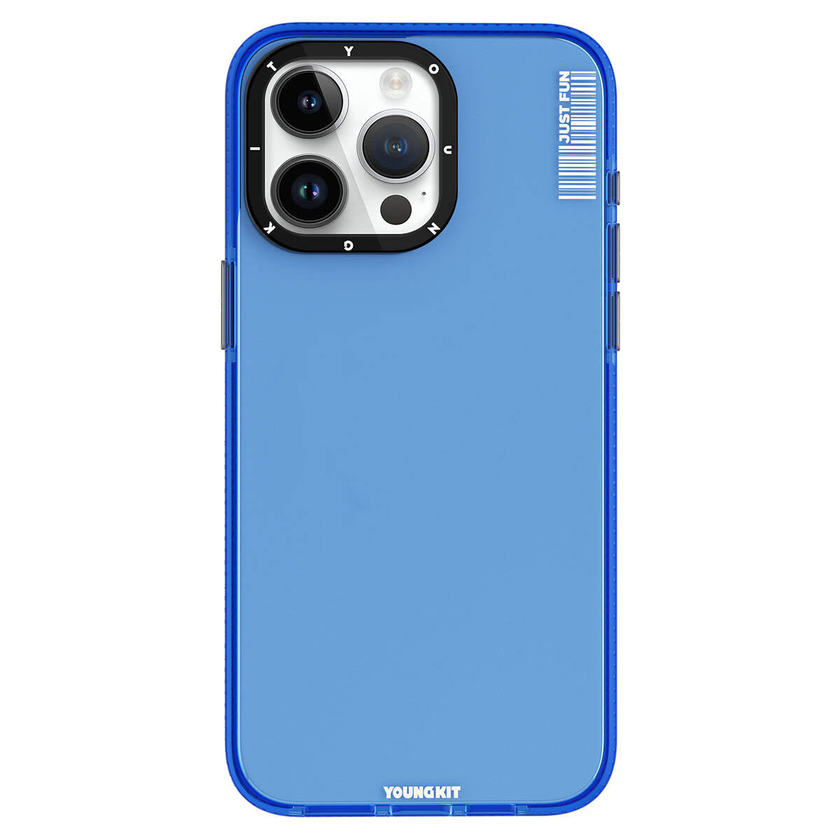 __vg|Mavi|0|6976245248429-01|Apple iPhone 15 Pro Max Kılıf Pürüzsüz Düz Arka Yüzey YoungKit Crystal Color Serisi Kapak