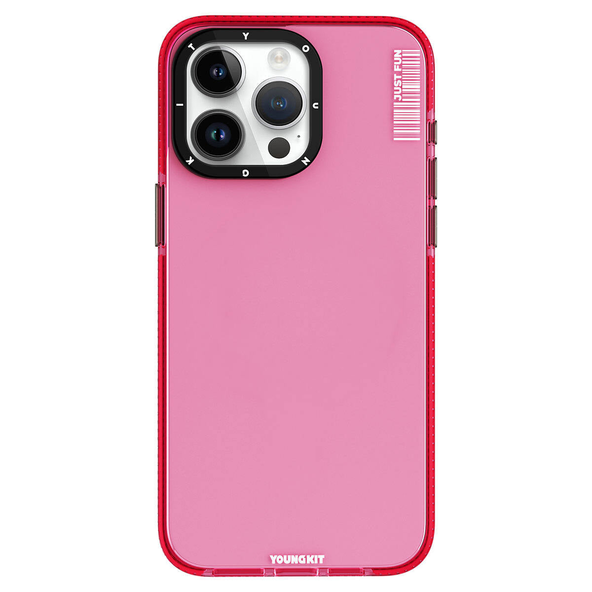 __vg|Pembe|0|6976245248504-01|Apple iPhone 15 Pro Max Kılıf Pürüzsüz Düz Arka Yüzey YoungKit Crystal Color Serisi Kapak
