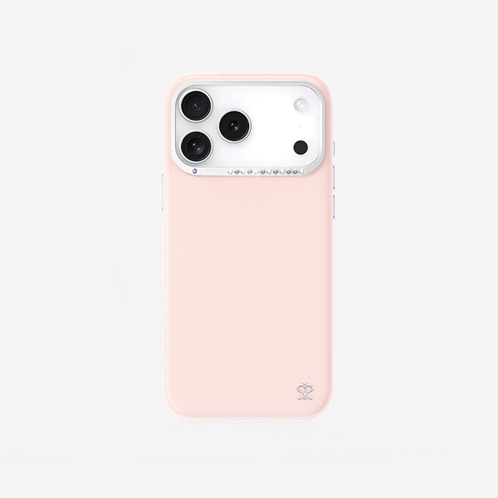 __vg|Pembe|0|6976788024306-01|Apple iPhone 17 Pro Max Kılıf MagSafe Şarj Özellikli Deri Tasarımlı Pynana Starry Serisi Kapak