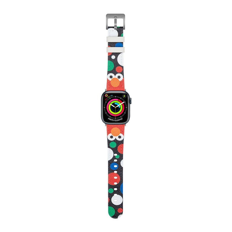 __vg|Kırmızı|0|6976924461446-01|Apple Watch 42mm Casebang Sesame Street Serisi Deri Saat Kordon