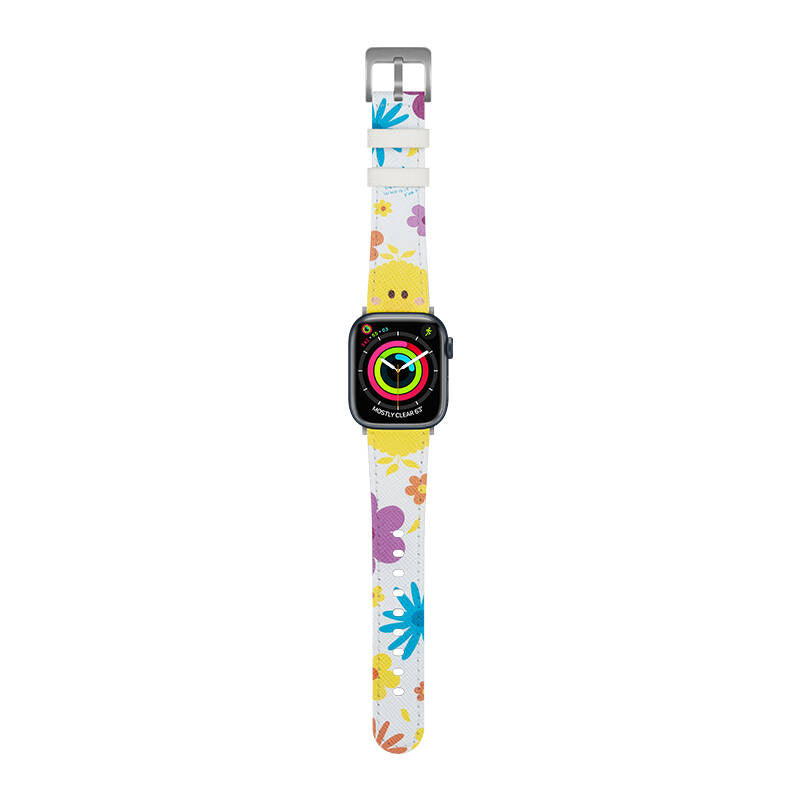 __vg|Sarı|0|6976924461460-01|Apple Watch 42mm Casebang Sesame Street Serisi Deri Saat Kordon
