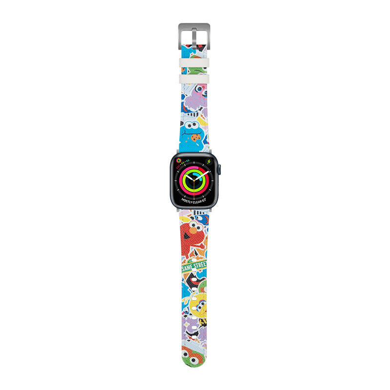 __vg|Mavi|0|6976924461477-01|Apple Watch 38mm Casebang Sesame Street Serisi Deri Saat Kordon