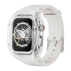 __vg|Beyaz|0|6976975611845-01|Apple Watch 44mm Wiwu Wi-WB013 Rambo Serisi 2in1 Şeffaf PC Kasa Koruyuculu Kauçuk Kordon
