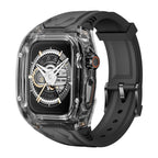 __vg|Siyah|0|6976975611852-01|Apple Watch 7 45mm Wiwu Wi-WB013 Rambo Serisi 2in1 Şeffaf PC Kasa Koruyuculu Kauçuk Kordon