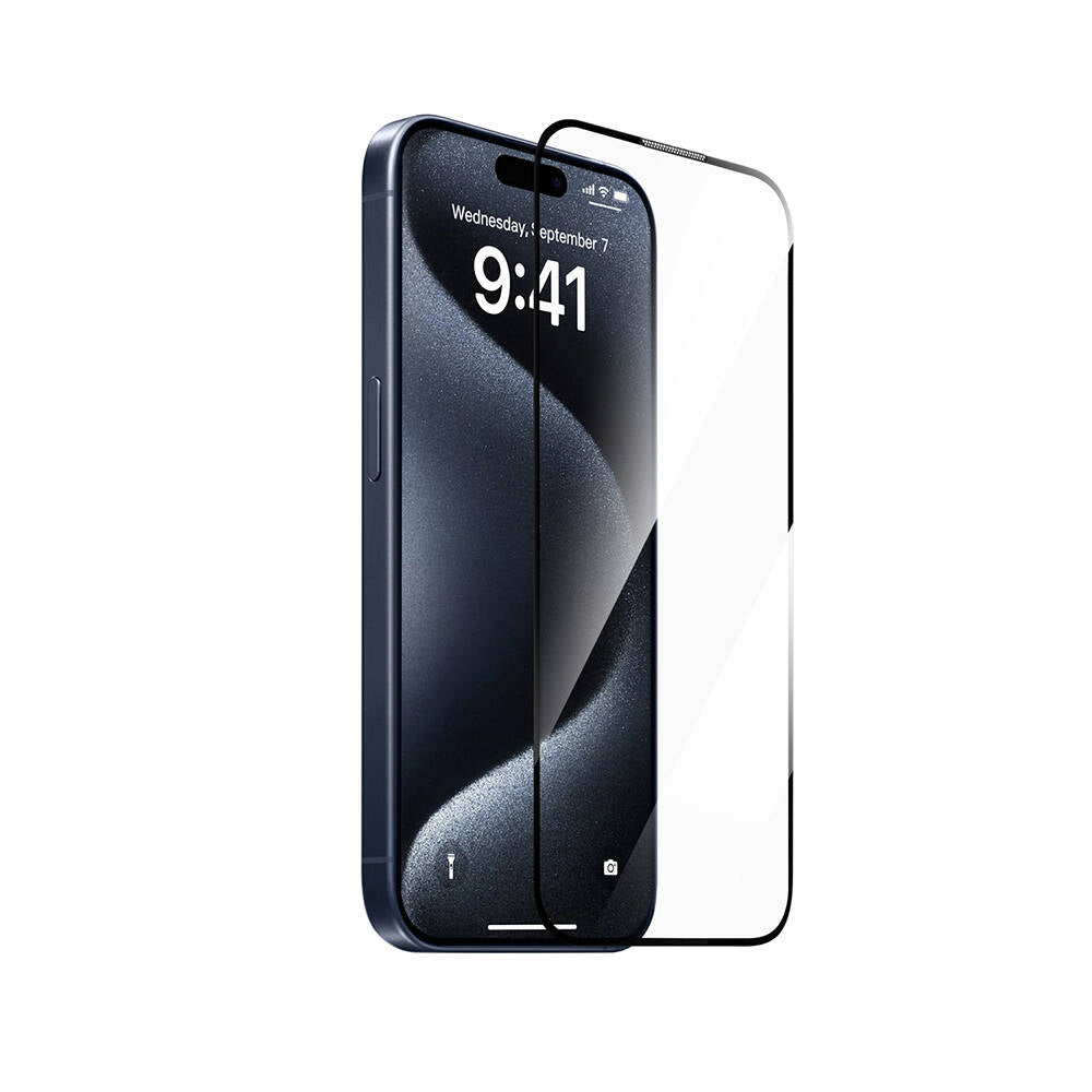 __vg|Siyah|0|6976975615195-01|Apple iPhone 14 Pro Max Wiwu SQ-008 Oleofobik Easy Install Darbeye Karşı Dayanıklı Temperli Cam Ekran Koruyucu + Kolay Uygulama Aparatlı