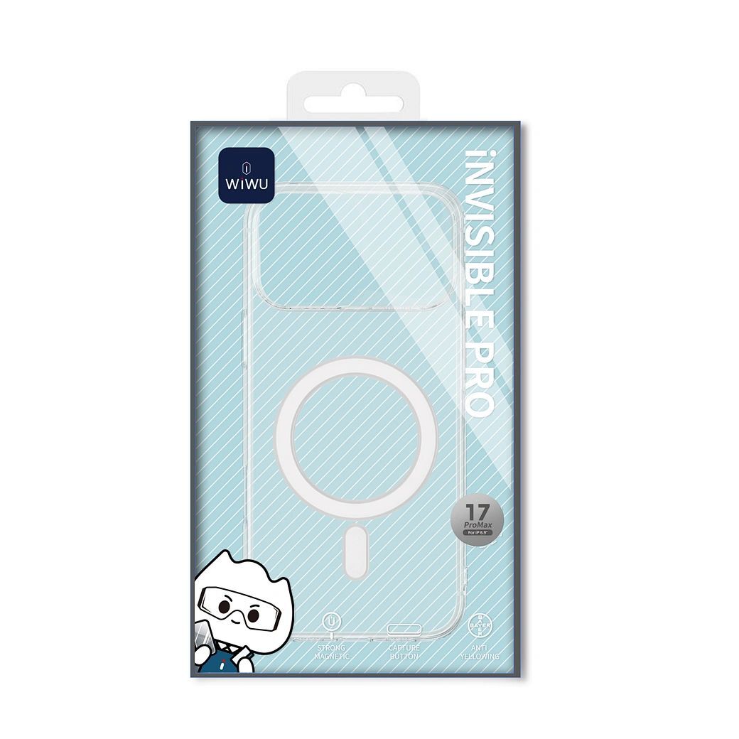 __vg|Şeffaf|1|6977703657937-02|Apple iPhone 17 Pro Max Kılıf MagSafe Şarj Özellikli Wiwu YXK-207 Invisible Pro Sert PC Kapak