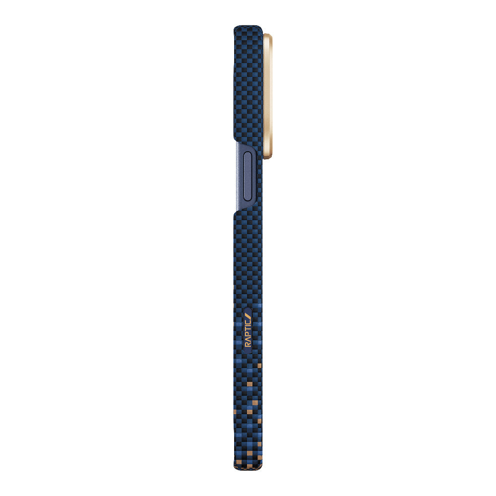 __vg|Lacivert|8|6978373650990-09|Apple iPhone 17 Pro Max Kılıf MagSafe Şarj Özellikli Raptic Aramid Skin Serenity Serisi Karbon Kapak