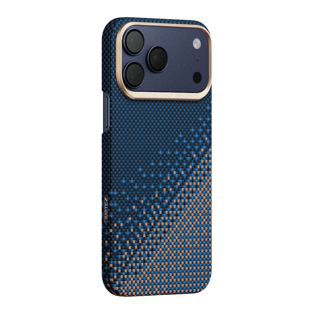 __vg|Lacivert|9|6978373650990-10|Apple iPhone 17 Pro Max Kılıf MagSafe Şarj Özellikli Raptic Aramid Skin Serenity Serisi Karbon Kapak