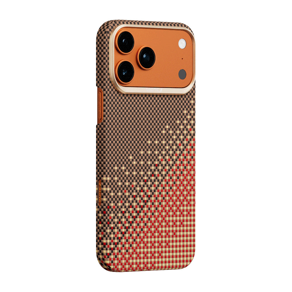 __vg|Kahverengi|2|6978373651003-03|Apple iPhone 17 Pro Max Kılıf MagSafe Şarj Özellikli Raptic Aramid Skin Serenity Serisi Karbon Kapak