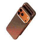 __vg|Kahverengi|7|6978373651003-08|Apple iPhone 17 Pro Max Kılıf MagSafe Şarj Özellikli Raptic Aramid Skin Serenity Serisi Karbon Kapak