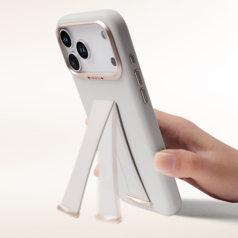 __vg|Beyaz|1|6978373651171-02|Apple iPhone 17 Pro Max Kılıf MagSafe Şarj Özellikli Standlı Udemos İndependence Serisi Kapak
