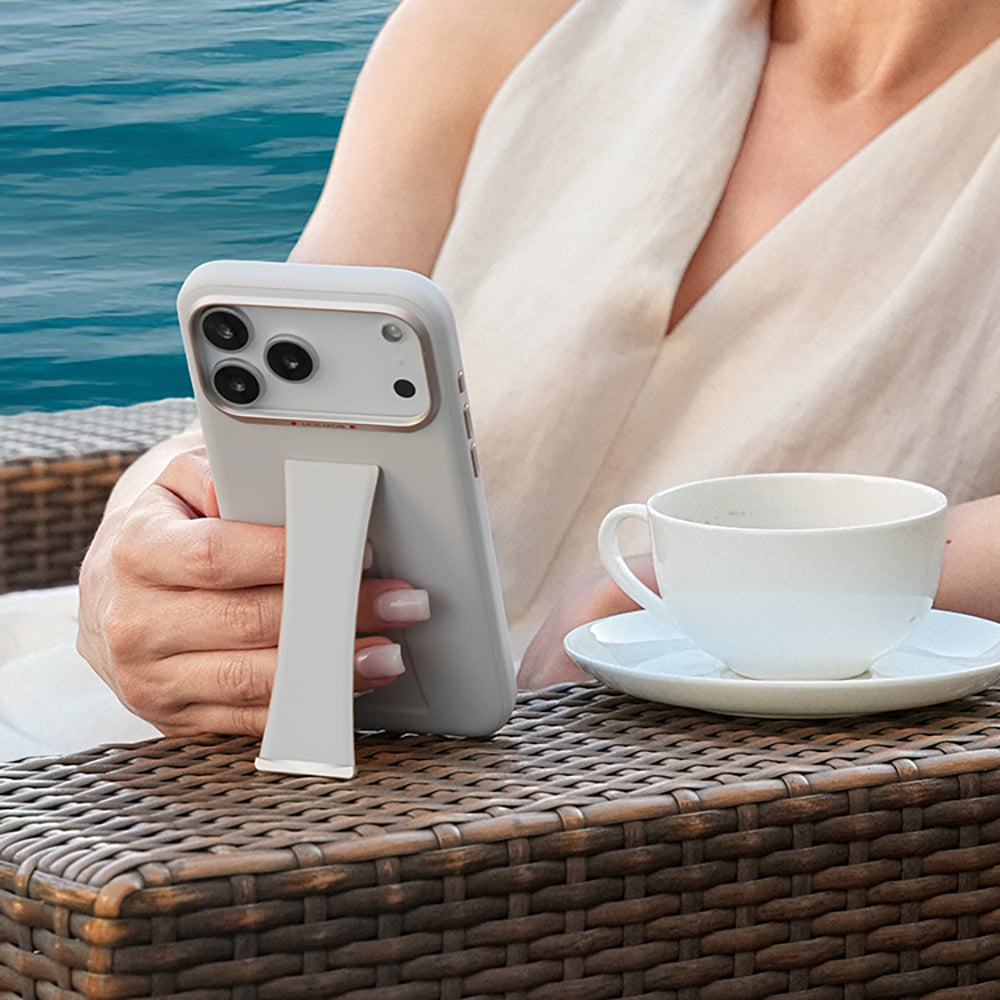 __vg|Beyaz|12|6978373651171-13|Apple iPhone 17 Pro Max Kılıf MagSafe Şarj Özellikli Standlı Udemos İndependence Serisi Kapak