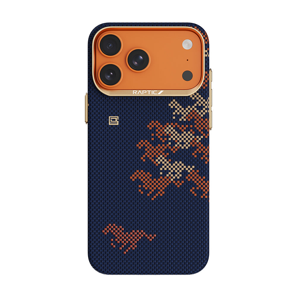__vg|Lacivert|0|6978373651355-01|Apple iPhone 17 Pro Max Kılıf MagSafe Şarj Özellikli Raptic Aramid Skin Chivalry Serisi Karbon Kapak