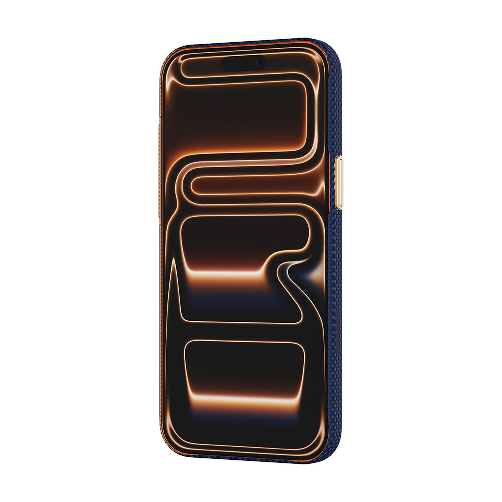 __vg|Lacivert|7|6978373651355-08|Apple iPhone 17 Pro Max Kılıf MagSafe Şarj Özellikli Raptic Aramid Skin Chivalry Serisi Karbon Kapak