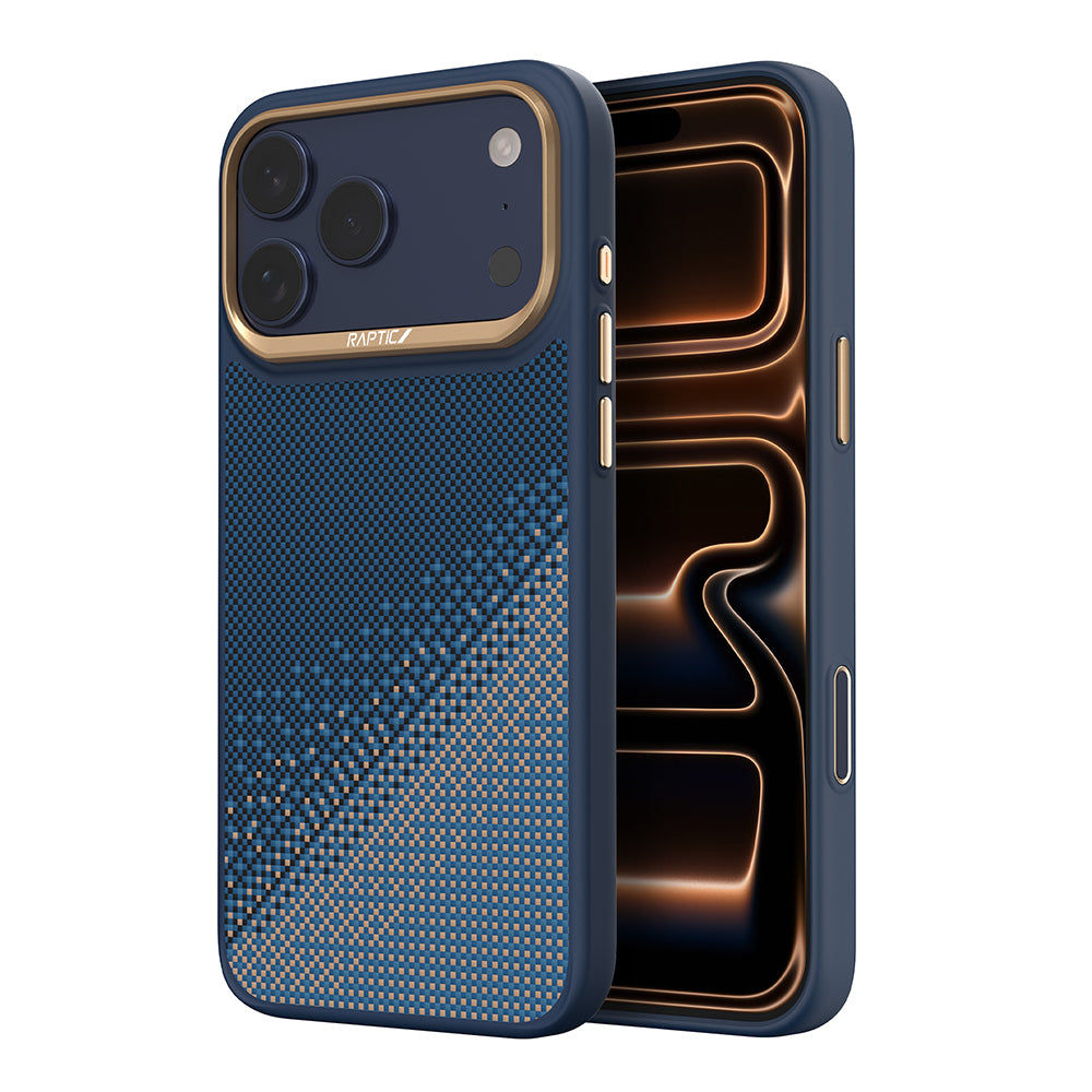 __vg|Lacivert|0|6978373651362-01|Apple iPhone 17 Pro Max Kılıf MagSafe Şarj Özellikli Raptic Aramid Dual Serenity Serisi Karbon Kapak