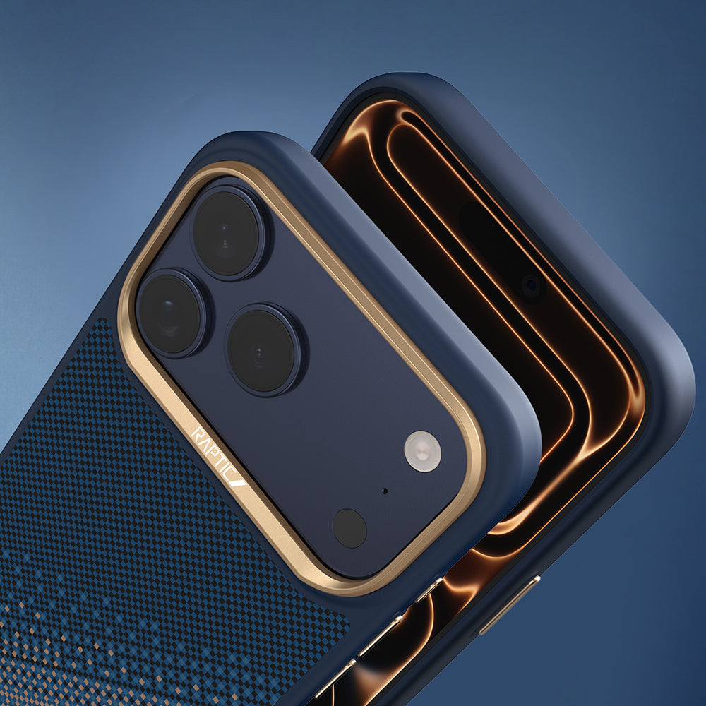 __vg|Lacivert|7|6978373651362-08|Apple iPhone 17 Pro Max Kılıf MagSafe Şarj Özellikli Raptic Aramid Dual Serenity Serisi Karbon Kapak