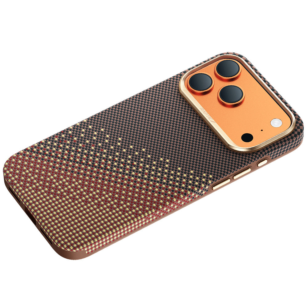 __vg|Kahverengi|2|6978373651416-03|Apple iPhone 17 Pro Max Kılıf MagSafe Şarj Özellikli Raptic Aramid Dual Ultra Serenity Serisi Karbon Kapak
