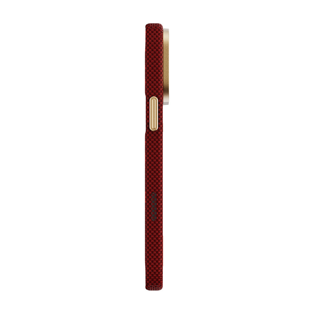 __vg|Kırmızı|7|6978373651645-08|Apple iPhone 17 Pro Max Kılıf MagSafe Şarj Özellikli Raptic Aramid Skin Chivalry Serisi Karbon Kapak