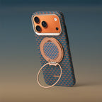 __vg|Gold-Mavi|4|6978373651799-05|Apple iPhone 17 Pro Max Kılıf Raptic 2in1 Bundle Kit Aramid Skin Destiny Serisi Stand ve Karbon Kapak