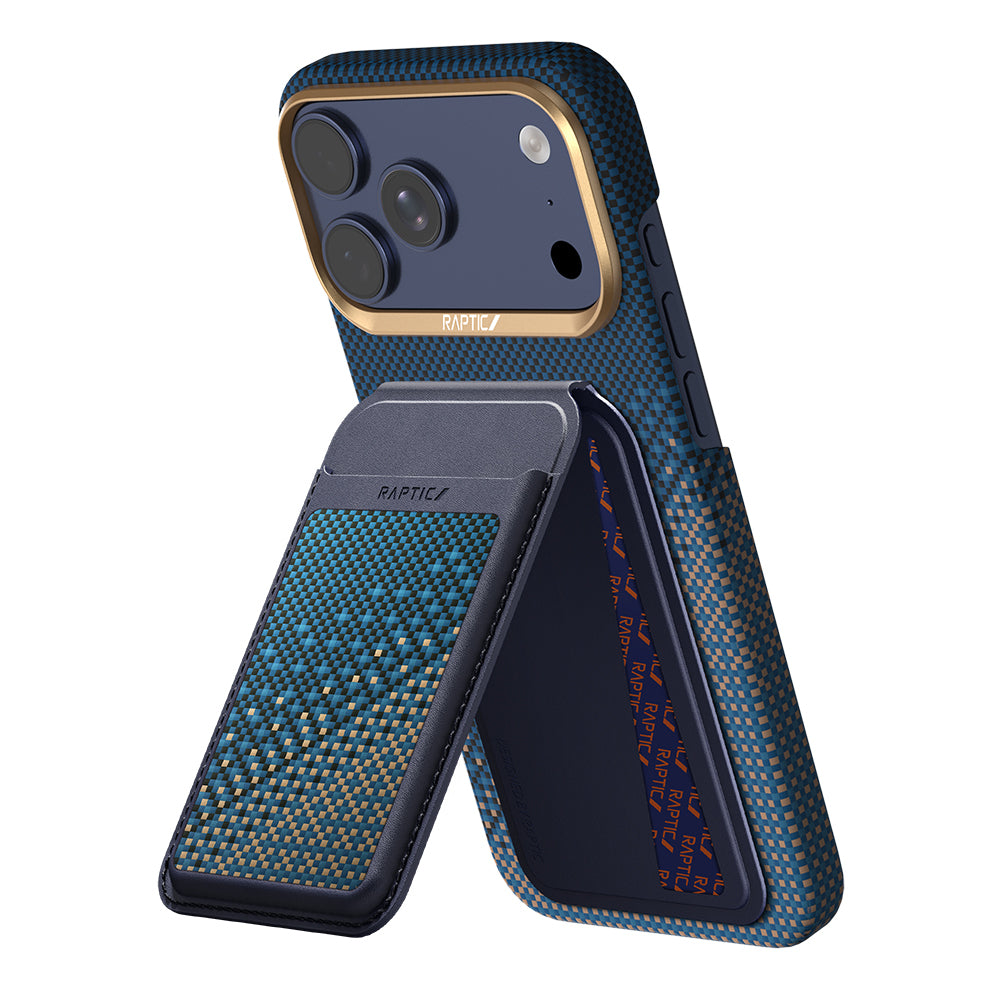 __vg|Lacivert|3|6978373651843-04|Apple iPhone 17 Pro Max Kılıf Raptic 2in1 Bundle Kit Aramid Skin Serenity Serisi Kartlık ve Karbon Kapak