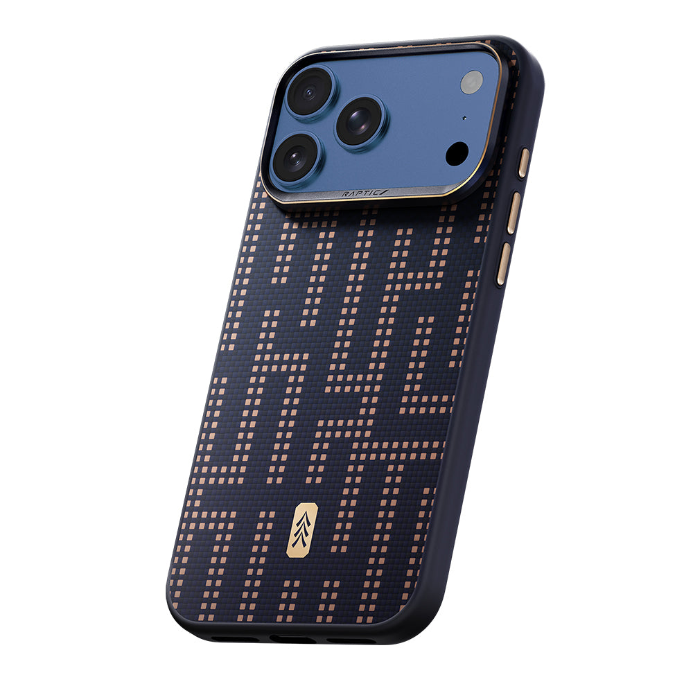 __vg|Lacivert|1|6978373652123-02|Apple iPhone 17 Pro Max Kılıf MagSafe Şarj Özellikli Raptic Aramid Dual Grid Serisi Karbon Kapak