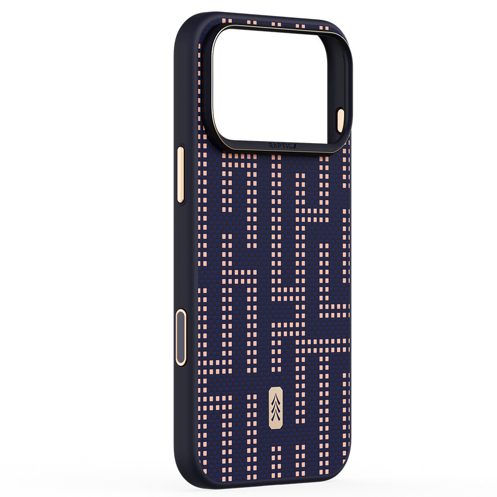 __vg|Lacivert|6|6978373652123-07|Apple iPhone 17 Pro Max Kılıf MagSafe Şarj Özellikli Raptic Aramid Dual Grid Serisi Karbon Kapak