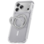 Apple iPhone 18 Pro Kılıf MagSafe Şarj Özellikli Raptic Air Stand Serisi Aynalı Arka Yüzey Standlı Kapak - Şeffaf