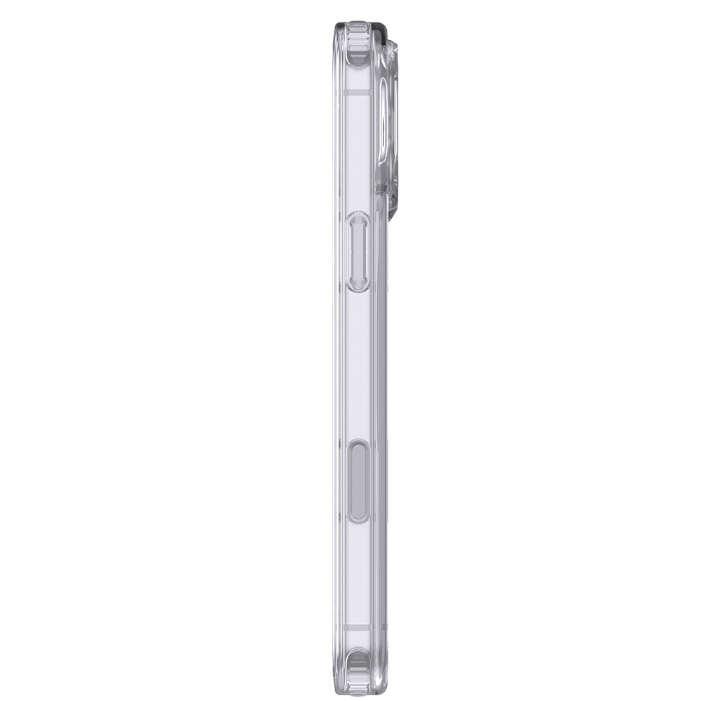 Apple iPhone 18 Pro Max Kılıf MagSafe Şarj Özellikli Raptic Air Stand Serisi Aynalı Arka Yüzey Standlı Kapak - Şeffaf
