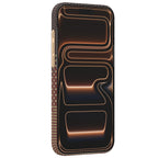 Apple iPhone 18 Pro Kılıf MagSafe Şarj Özellikli Raptic Aramid Skin Serenity Serisi Karbon Kapak - Kahverengi