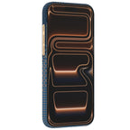 Apple iPhone 18 Pro Kılıf MagSafe Şarj Özellikli Raptic Aramid Skin Serenity Serisi Karbon Kapak - Lacivert